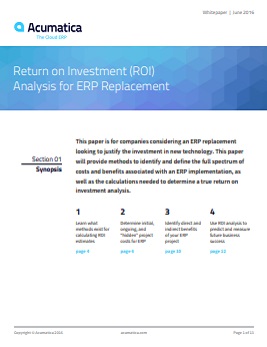 ROI Analysis for ERP Replacement
